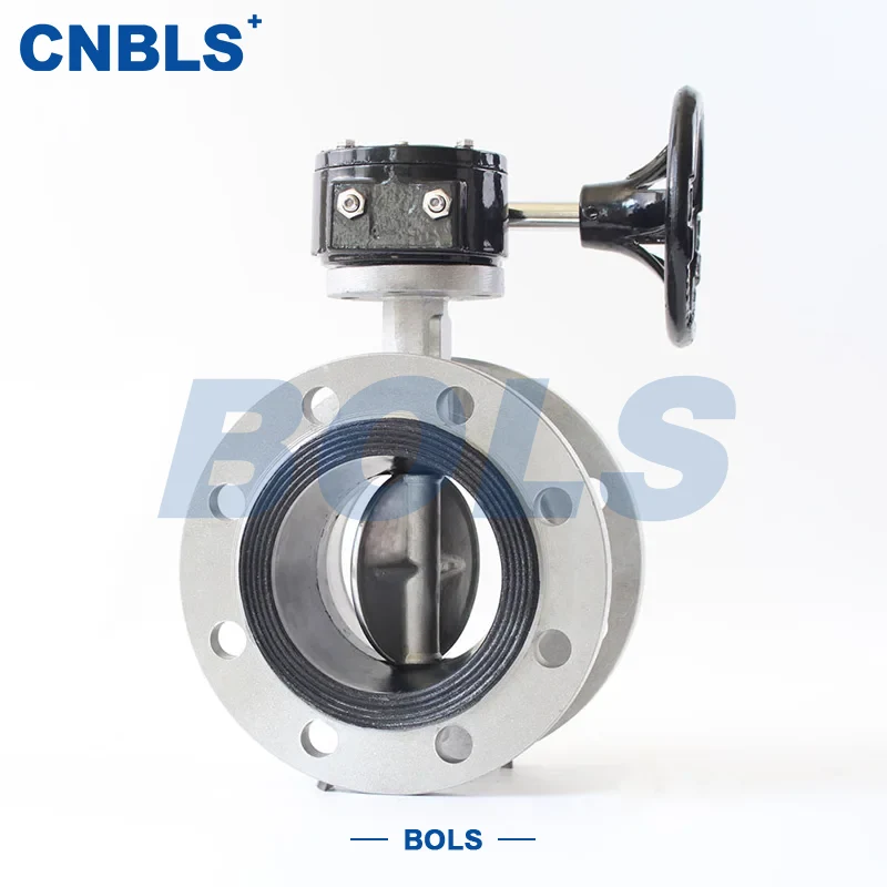 Van bướm kín bằng kim loại dạng wafer truyền động bằng bánh răng bằng thép không gỉ